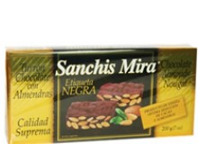 Sanchis Mira Turron Chocolate  with  Almonds. 7 oz. Imported from Spain.